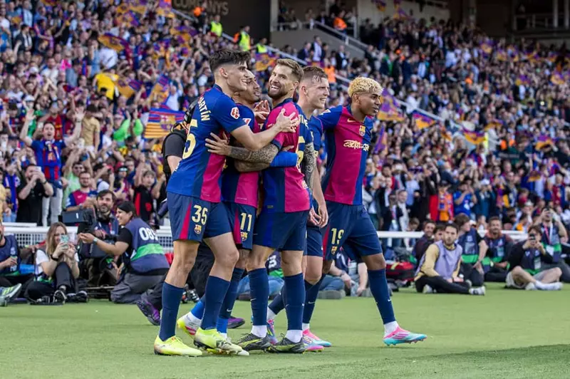 برشلونة يحقق انتصاراً ساحقاً على أتلتيك بلباو في ختام الدوري الإسباني